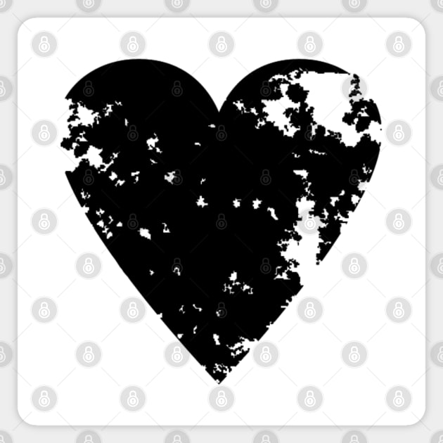 Black Imperfect Heart Sticker by L'Appel du Vide Designs by Danielle Canonico